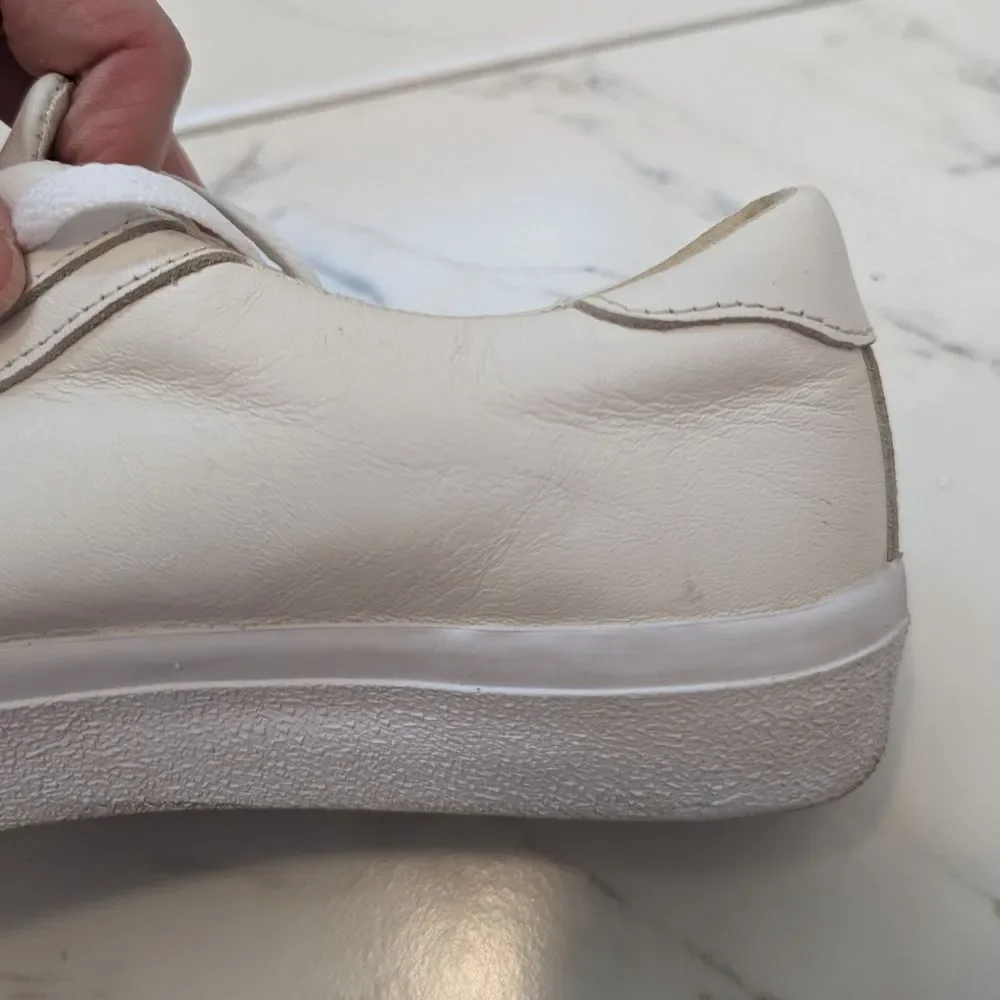 Madewell Off-White Sidewalk Low Top Leather Upper Sneakers Tennis Shoes Size 7.5